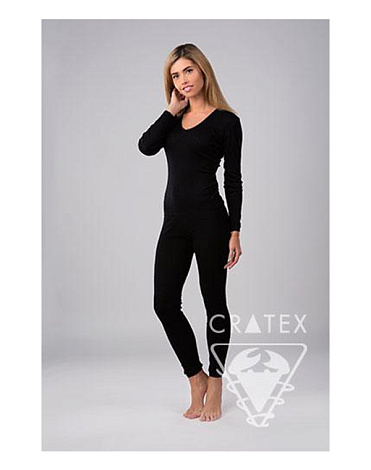 Женское термобелье, брюки "Шерсть+Шелк" (цвет черный), Cratex 3